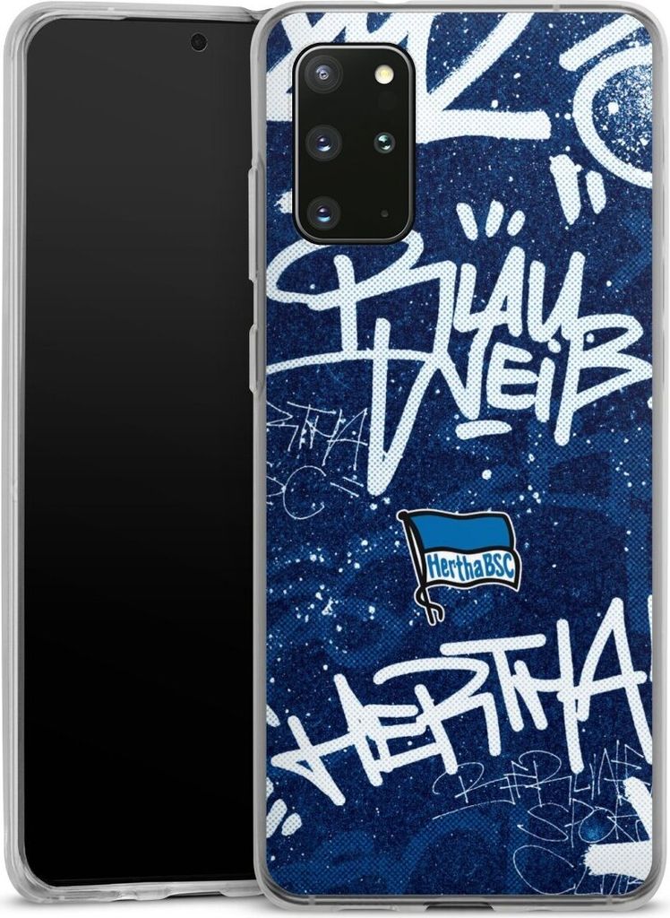 DeinDesign Handyhülle für Samsung Galaxy S20 Plus Silikon Hülle Case Smartphone Schutzhülle Graffiti Hertha BSC Offizielles Lizenzprodukt