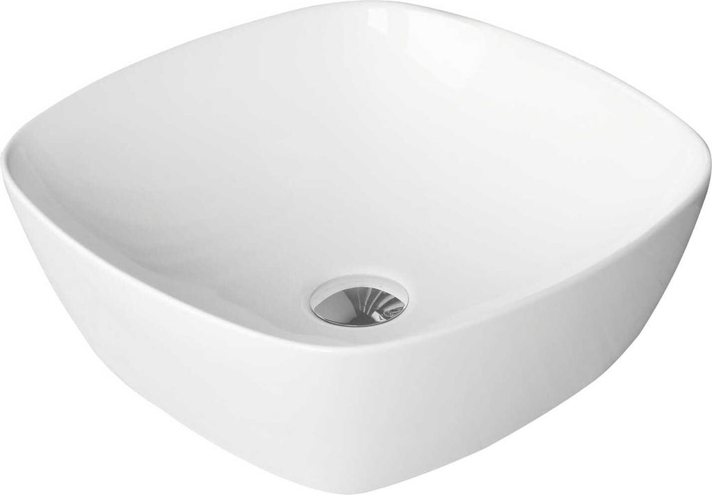 Kerra Keramik Waschbecken KR-650 weiß glänzend, quadratisch