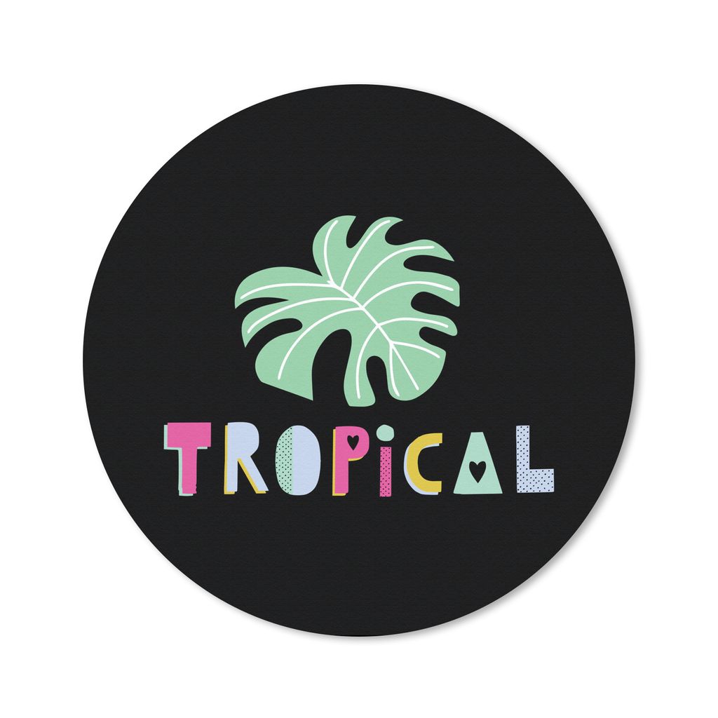 MuchoWow Mauspad Mousepad Sommer - Tropisch - Blatt 50x50 cm - Mousepads - Maus Mat - Pad - Mausunterlage - Vinyl