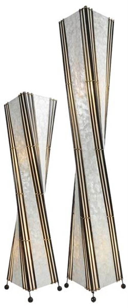 Deko-Leuchte KOMANG, hohe Stehlampe aus Natur-Material, Produktbild 