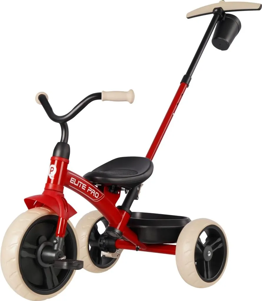 Tricycle Qplay Elite Pro Red stable et sécurisé pour apprendre à pédaler
