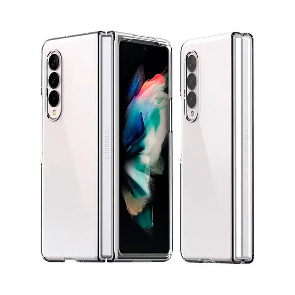 Coque Samsung Z Fold3 5G transparente en silicone dur - Protection 360