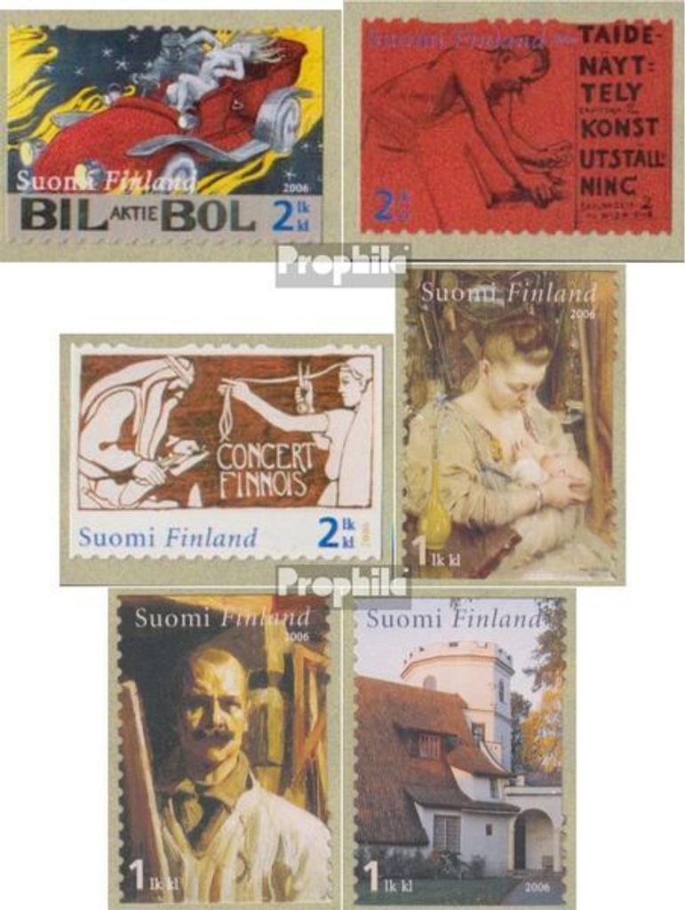 Briefmarken Finnland 2006 Mi 1786-1791 (kompl.Ausg.) gestempelt A. Gallen-Kallela