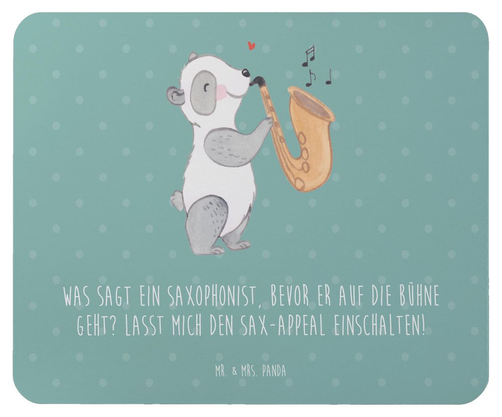 Mr. & Mrs. Panda Mousepad Magischer Saxophon-Charme - Meeresbrise - Geschenk, Humor, Mouse Pad, Musik, Mauspad, Spielen lernen, Instrument, Bühne,...