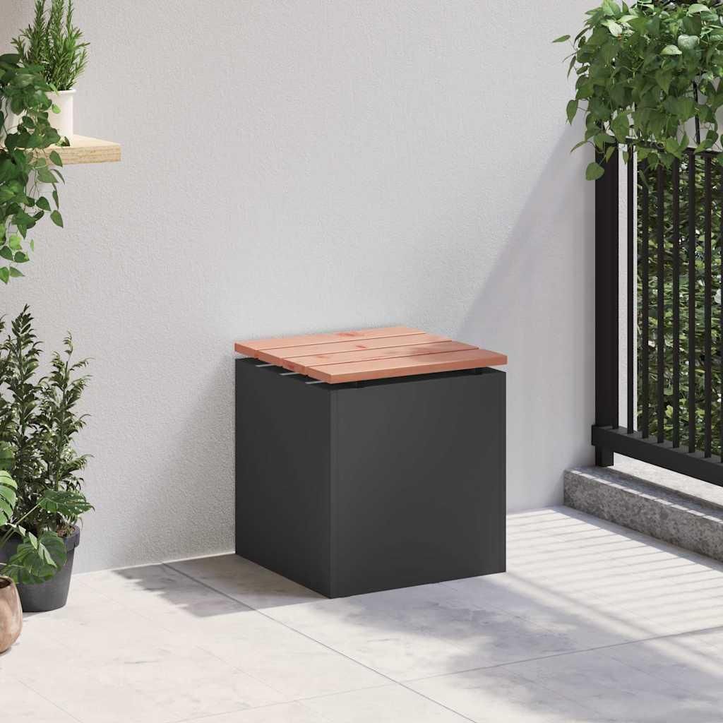 Eleganter Möbel Gartenbank Schwarz 40 x 40 x 43cm - CJG246094 - Gartenbänke