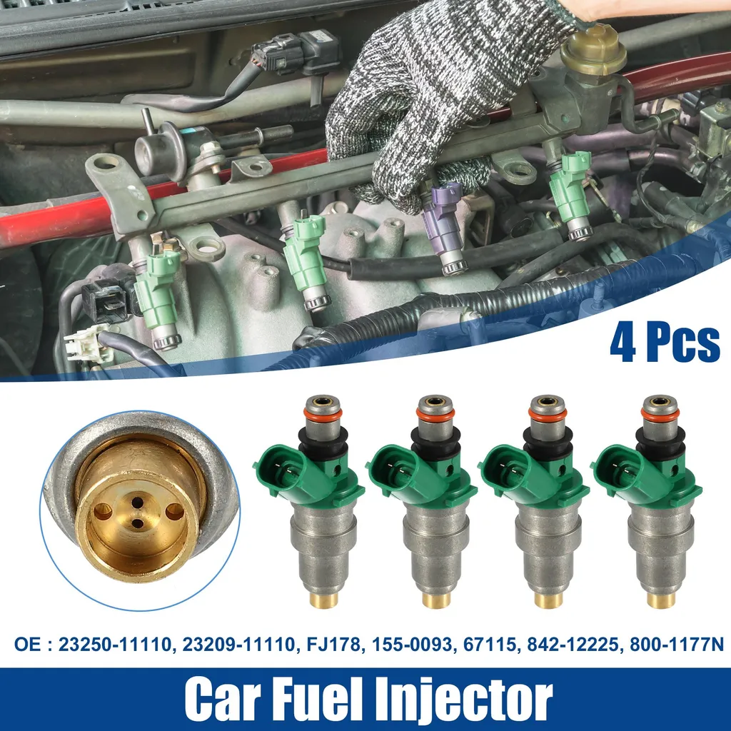 Injecteur de carburant Toyota Paseo 1.5L, lot de 4 buses argentées