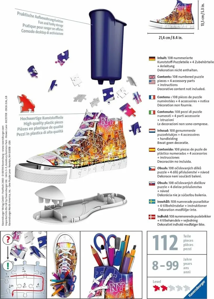 Ravensburger Skyline Sneaker 11152 Puzzle 3D 108 pièces avec EasyClick - 5