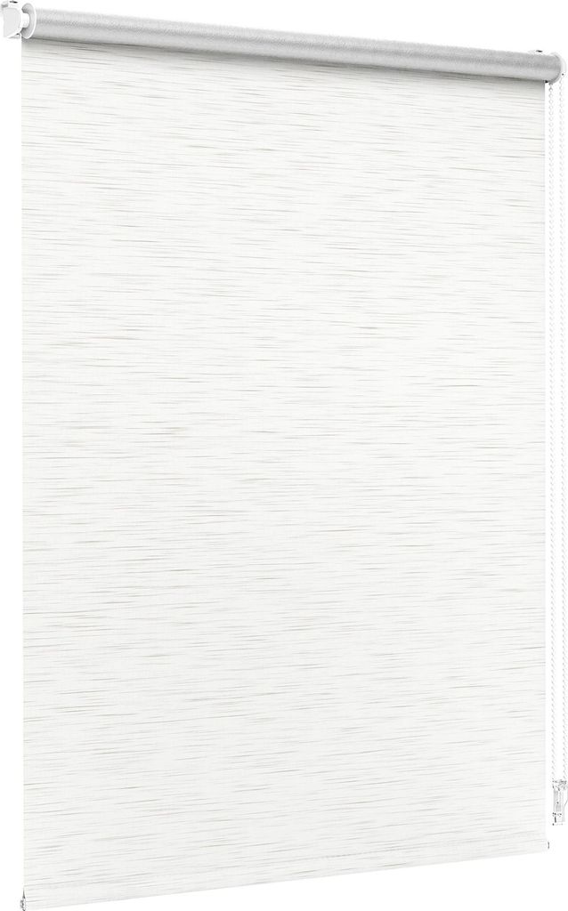 JALOUSIESCOUT Standard Thermorollo mit Klemmmontage / Vollverdunkelnd, 52,5 x 150 cm, weiß-strukturiert ohne Bohren, für Fenster und Türen, Sonn...