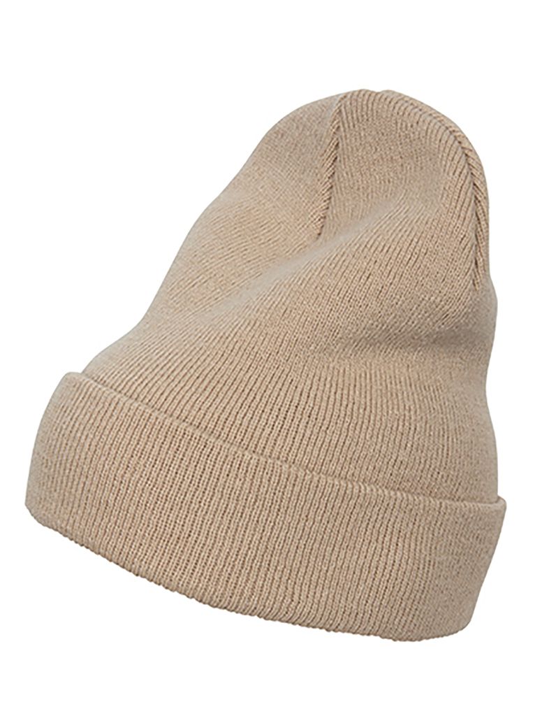 Heavyweight Long Beanie Wintermütze - Farbe: Beige - Größe: One Size