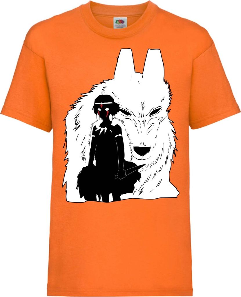Kinder T-Shirt Princess Mononoke Princess Mononoke, 7-8 Jahr - 128 / Orange