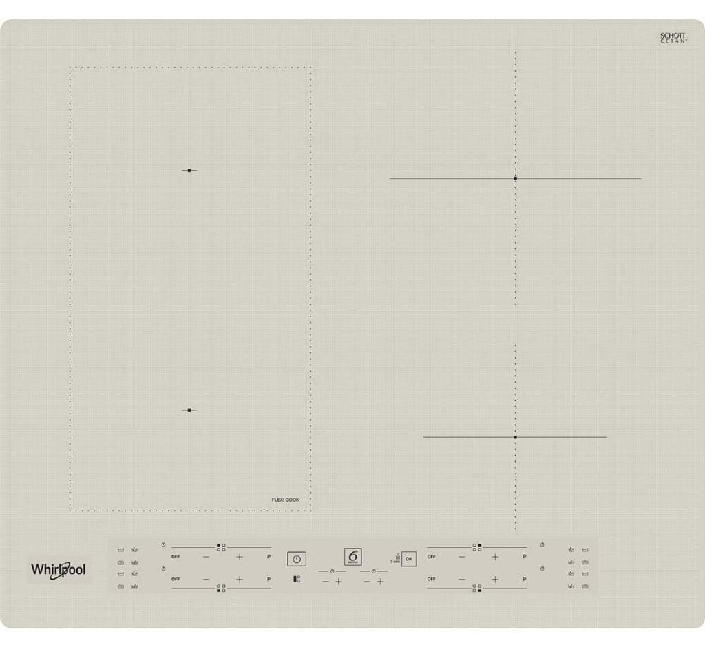 Whirlpool WLB6860NE/S, Stříbrná, Vestavěné, Indukční varná Obrázek produktu 