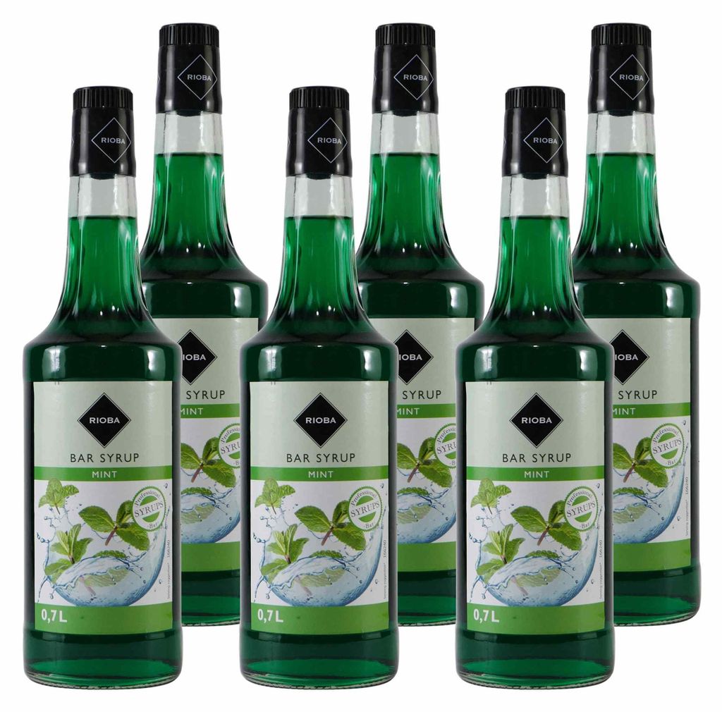 Rioba Mint (Minze) Syrup (6 x 0,7L) Produktbild 