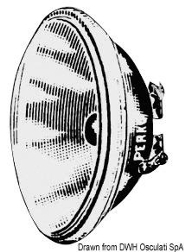 Wasserdichte Glühbirne 24 V 50 W 110 mm mit Riffelung - Osculati 14.249.08