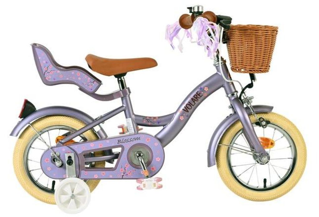 Volare Blossom Kinderfahrrad - Mädchen - 12 Zoll - Lila Produktbild 