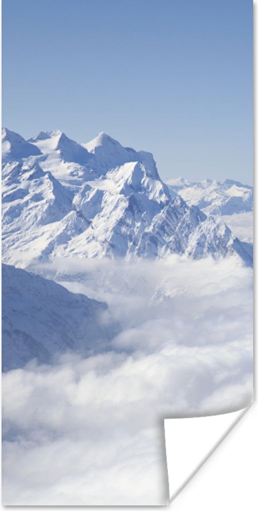 MuchoWow Poster Alpen - Schnee - Berg 20x40 cm - Plakat - Foto