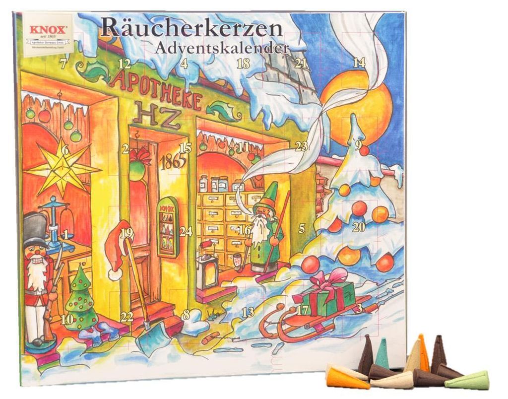 KNOX - Räucherkerzen Adventskalender Motiv Apotheke - Produktbild 
