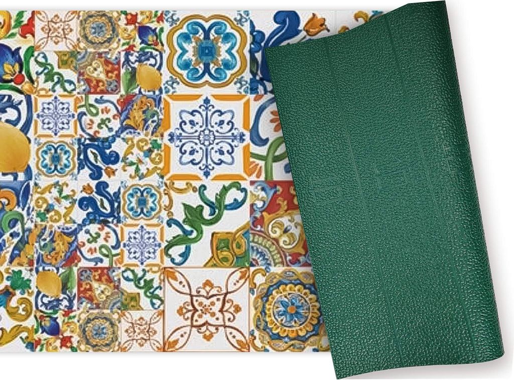 WohnDirect Moderner Küchenläufer ORTIGIA Multicolor 50 x 220 cm