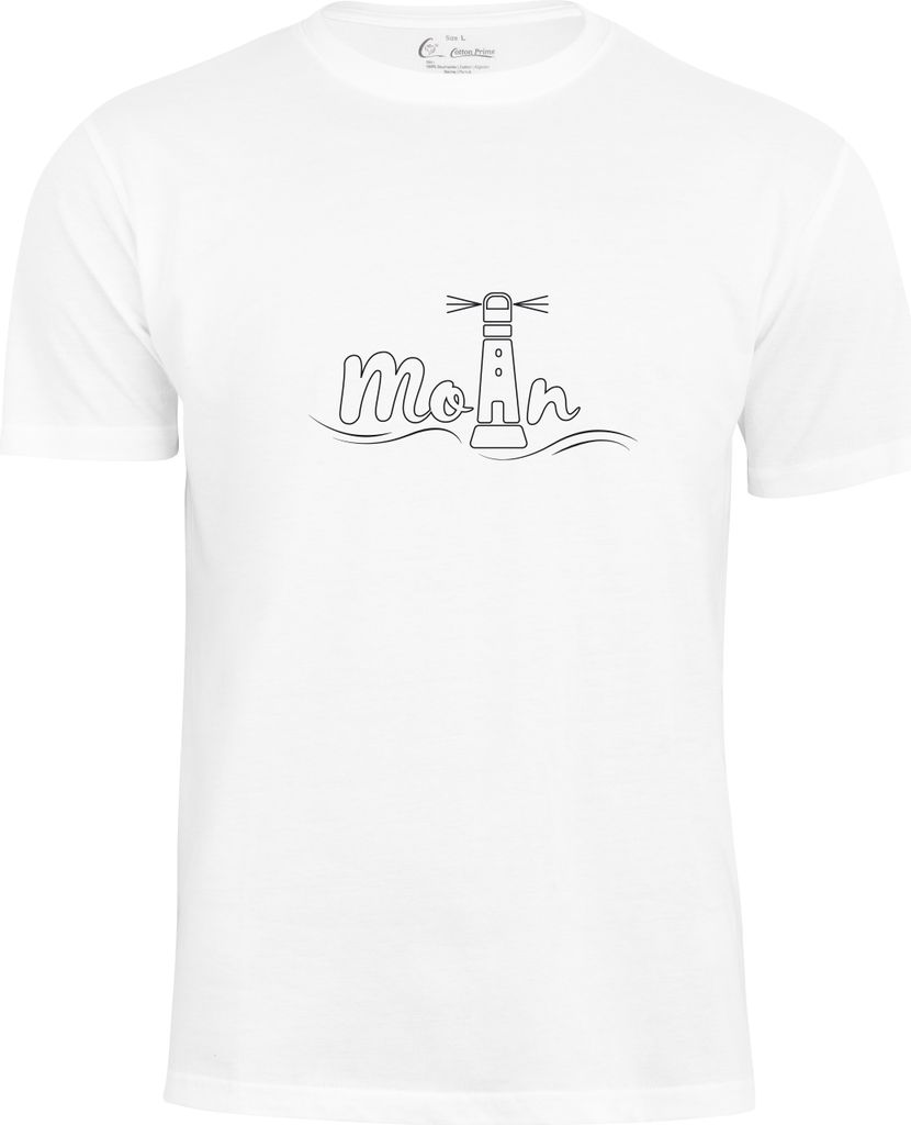 Cotton Prime® Leuchtturm T-Shirt - Moin S Weiss Produktbild 