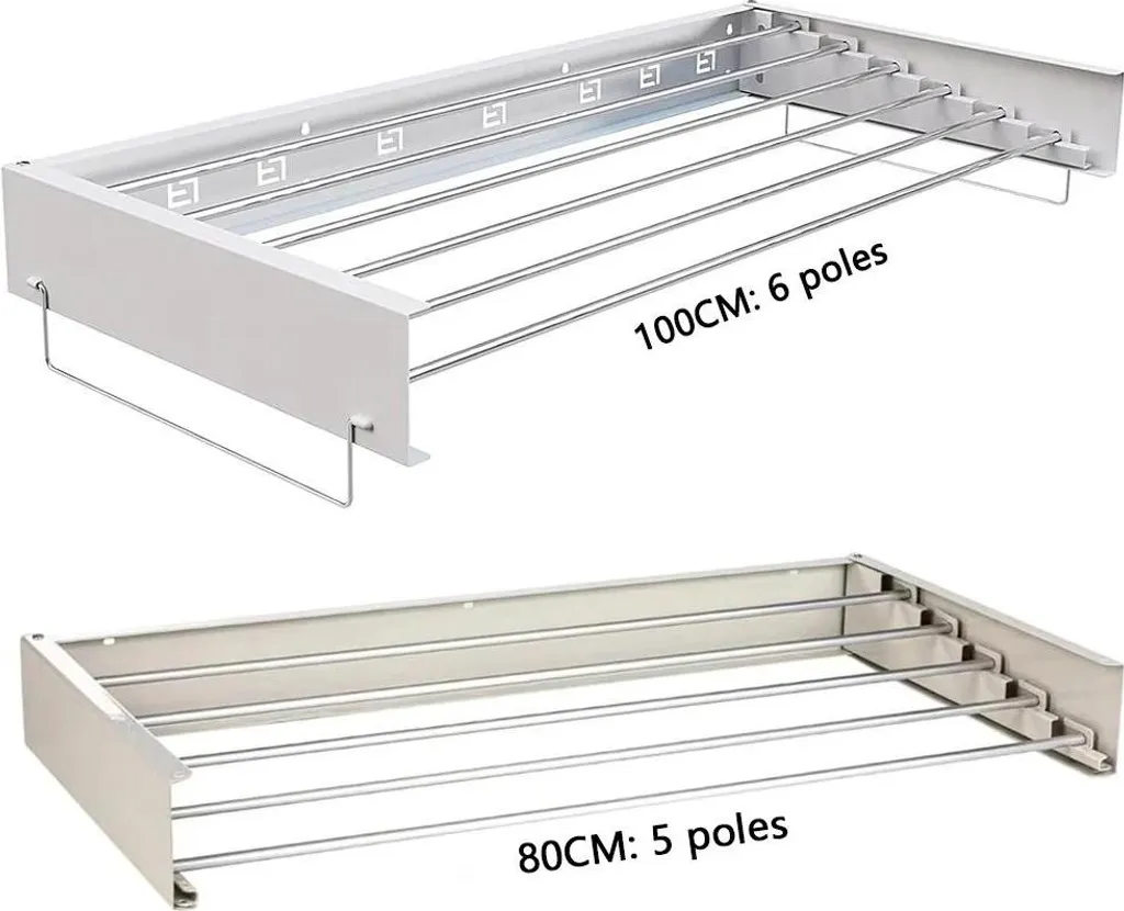 Stendibiancheria Retrattile Da Parete In Acciaio Inox 304 – Corda Telescopica Per Balcone E Bagno