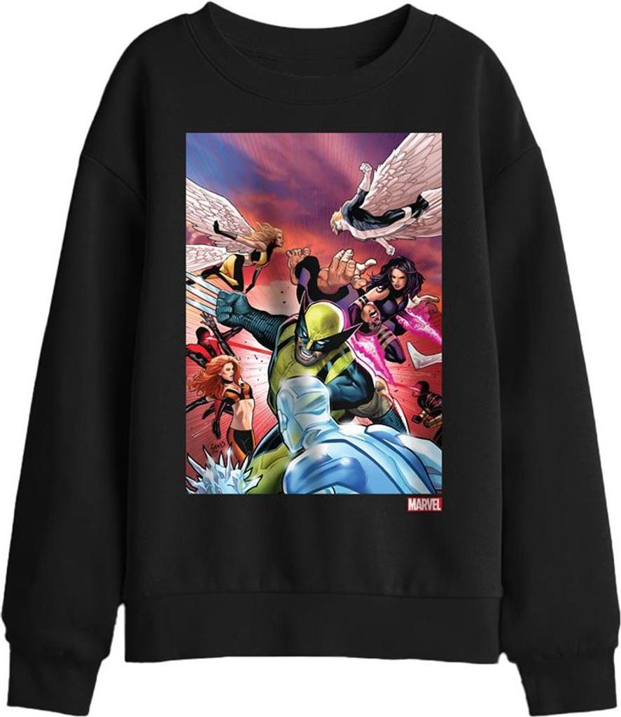 X-Men - "Team Defend" Sweatshirt für Kinder TV29870 (116) (Schwarz)