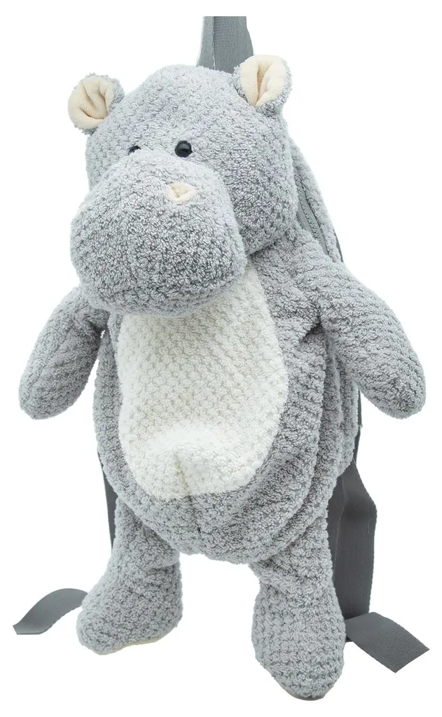 Sac à dos enfant Tiny Animals Gris clair - Bretelles ajustables Cute