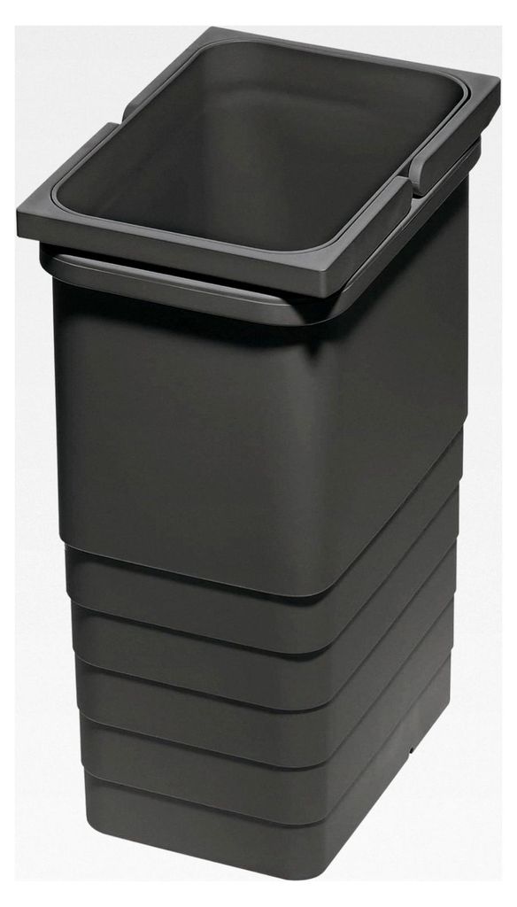 Abfallbehälter eins2XL, 35 Liter, BxHxT: 230 x 470 x 412 mm, dunkelgrau