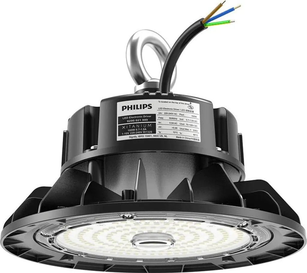 Éclairage pour Entrepôt LED High Bay 100W 4000K Étanche IP65 Dimmable