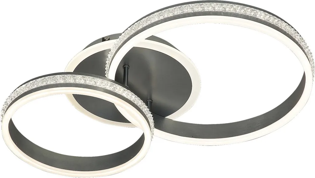 Luminaire de Plafond LED Blanc Neutre Avalon 3150lm Design Argenté Chic