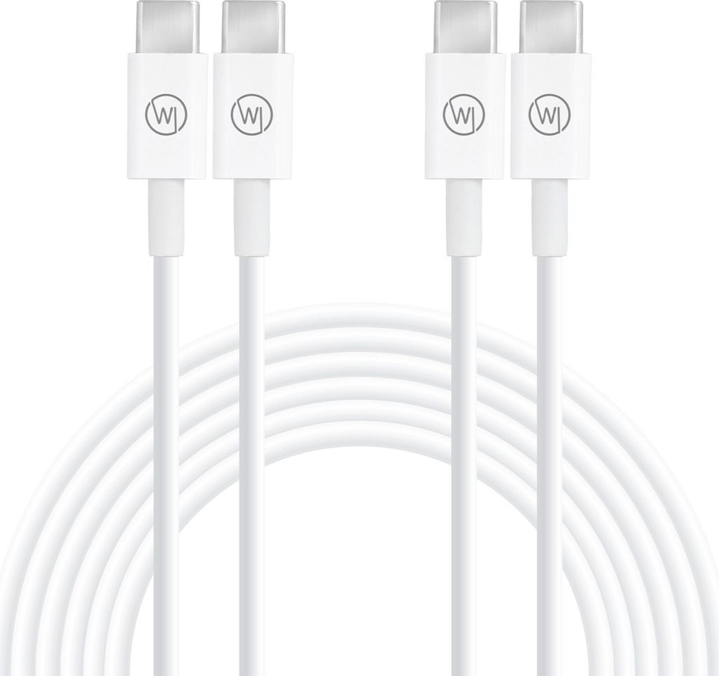 Wicked Chili 2X 1m USB C auf USB-C Ladekabel mit Fast Charge (3A / 20V / 60W) kompatibel mit iPad Pro (2021/2020/2018), Air(2020), Switch, Handy, U...