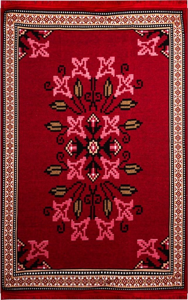 BiggHome Teppich, Kelim, Orientalisch – 80x150 cm, Maschinenwaschbar, Langlebig, Modernes Muster für Wohnzimmer, SA25PY, 31,5 x 59,06 Zoll, 3,21...