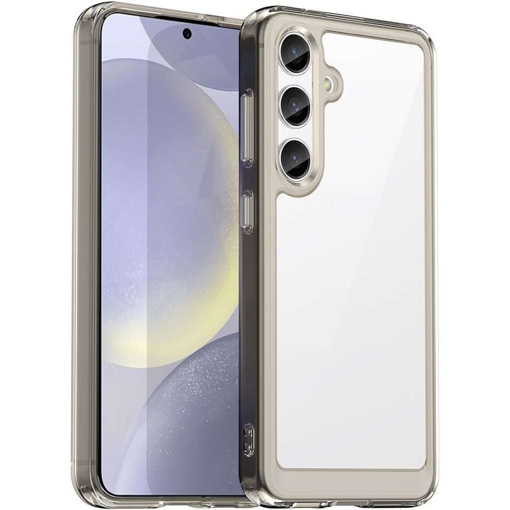 Galaxy S25 FE Hülle, Klar Rückseite Stoßfeste TPU Silikon Bumper Schutzhülle für Samsung Galaxy S25 FE Grau