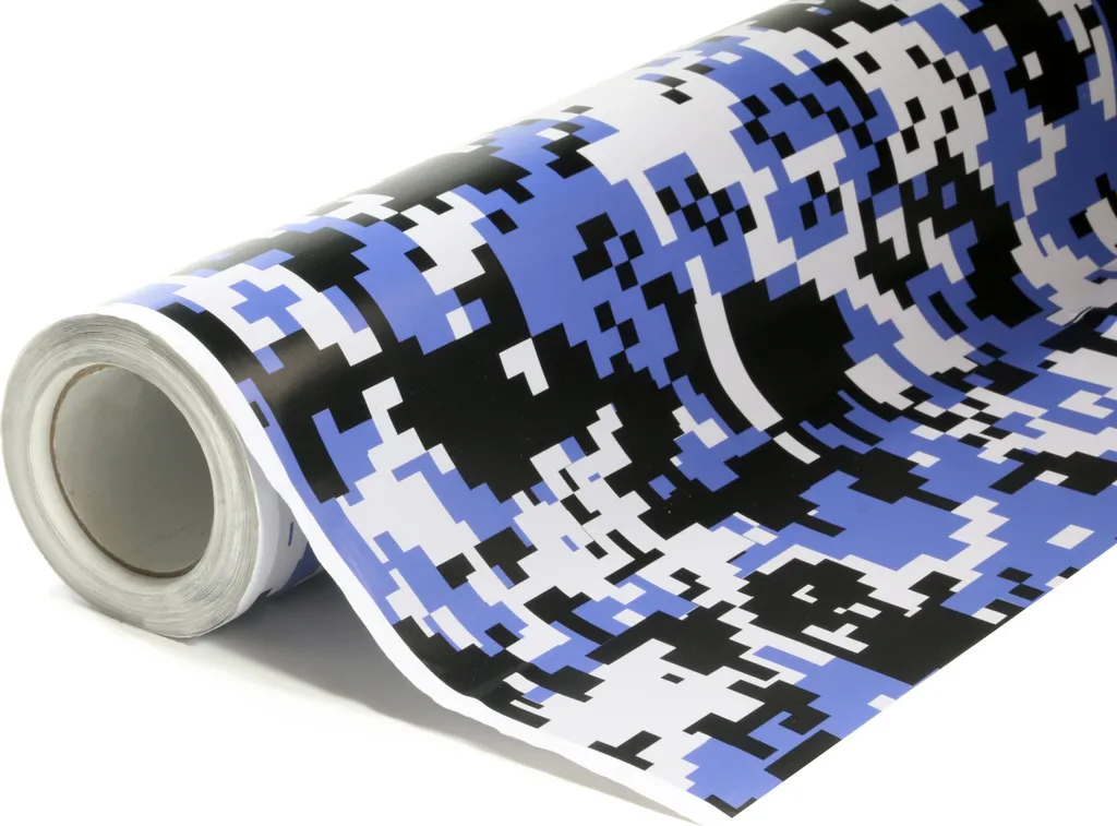 Rouleau de vinyle adhésif camouflage 152x1000cm pour covering complet