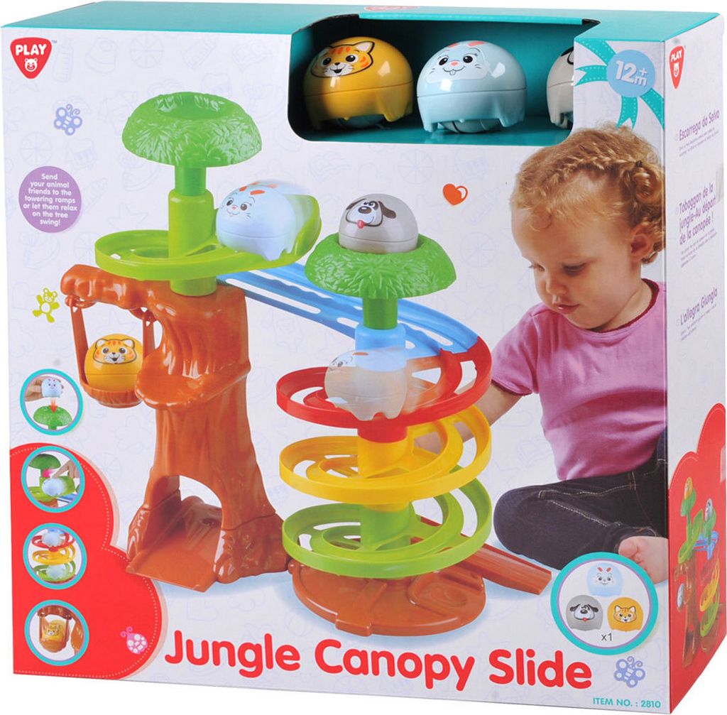 Playgo Kugelbahn Dschungel - Spielzeug Dschungelbahn mit Tierfiguren