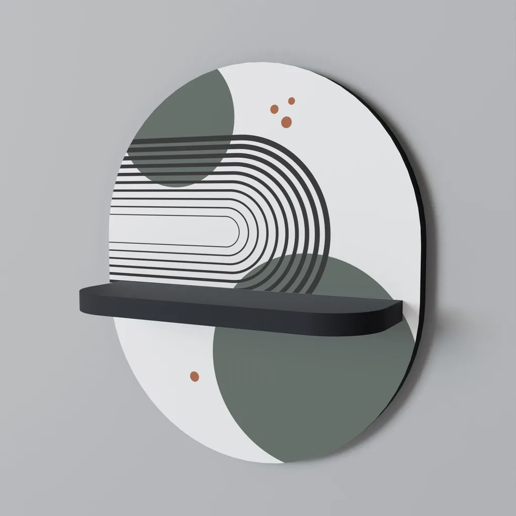 Étagère ovale noire ORBITAL DECOR : fini les murs vides et sans style