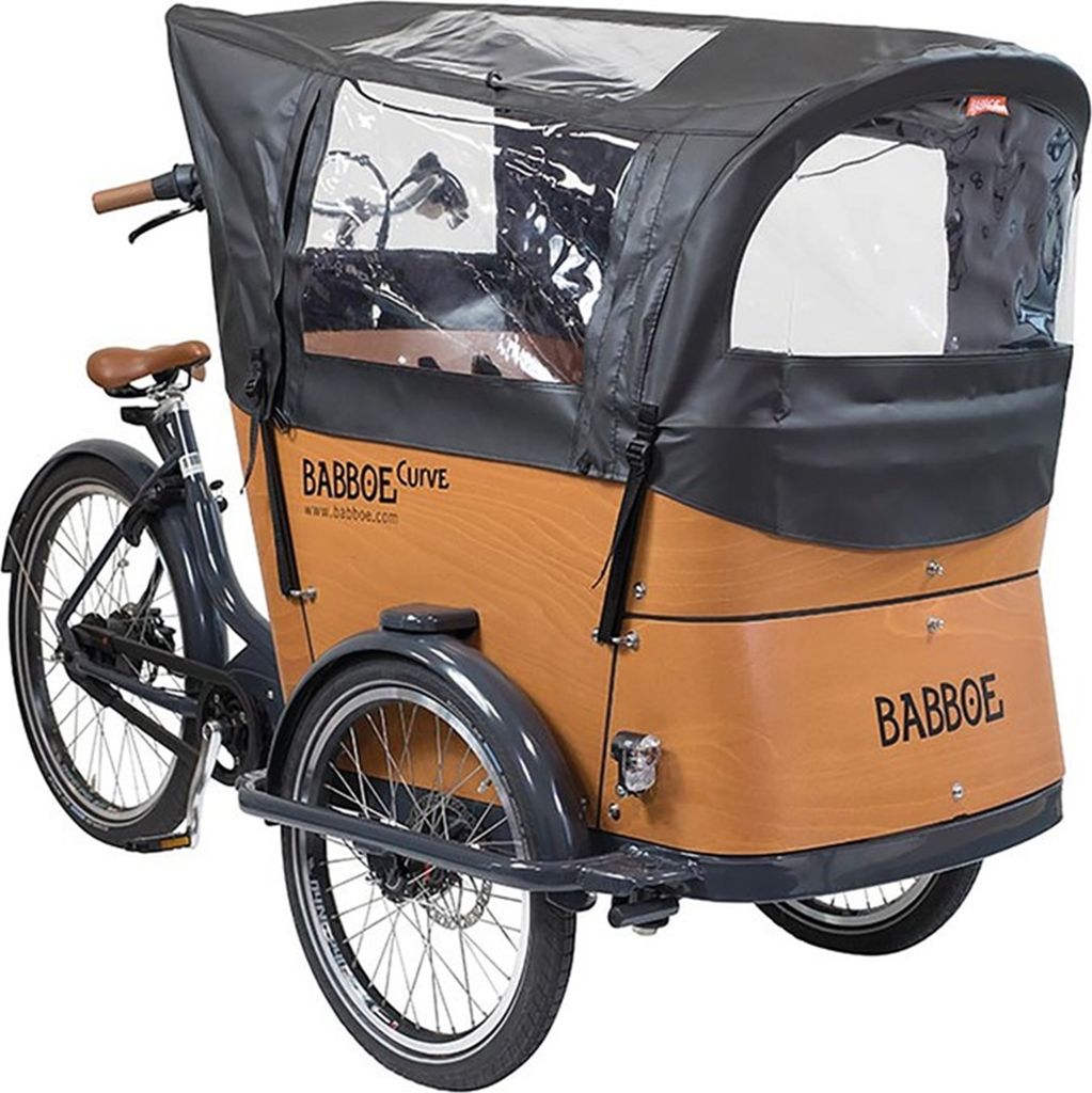 Babboe Regenverdeck schwarz für Curve PVC Produktbild 