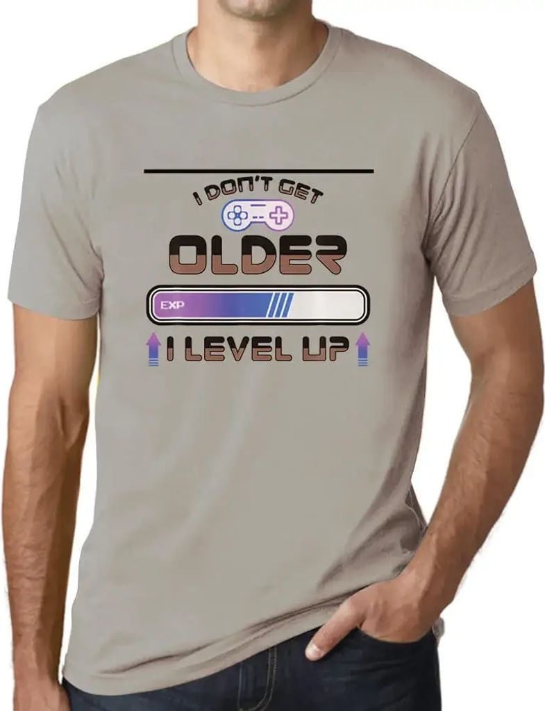 Herren Grafik T-Shirt Ich werde nicht älter ich steige im Spiel auf – I Don't Get Older I Level Up Gaming – Öko-Verantwortlich Vintage Jahrgang