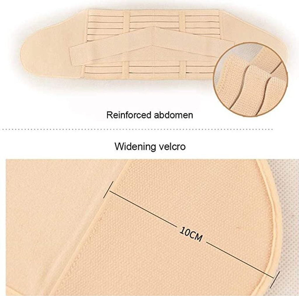 Postpartaler Bauchgürtel Für Frauen – Elastischer Taillenformer, Atmungsaktiv, Mit 3-reihigem Klettverschluss (Größe: XL, Farbe: Complexion)