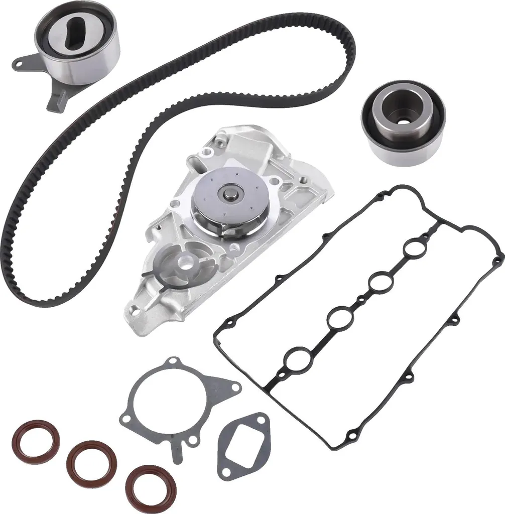 Kit pompa dell'acqua con cinghia di distribuzione, compatibile con il motore 1.8L, include cinghia di distribuzione e pulegge, gruppo pompa dell'acqua completo, progettato per Mazda Miata 1994-2000, conforme alle specifiche OEM