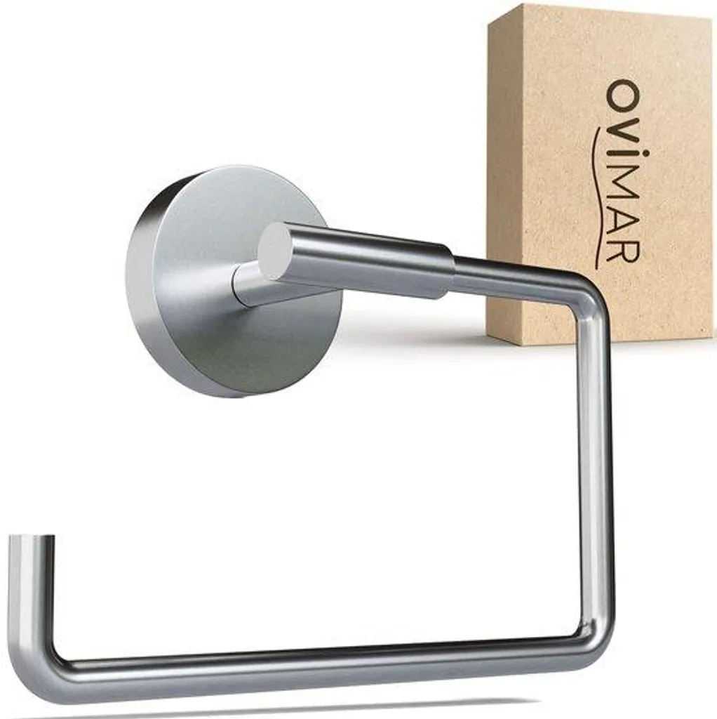 Ovimar Sejero Porte-rouleau Papier Toilette en Acier Inox Argent à Visser