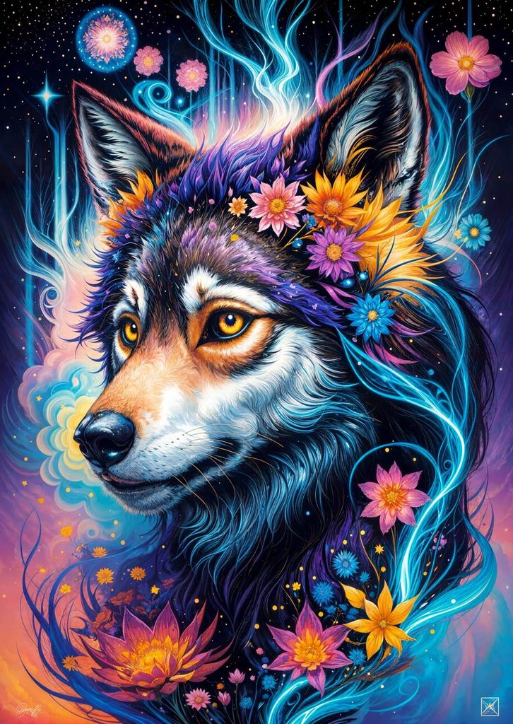 ENJOY Puzzle Magic Wolf Portrait 1000 Teile