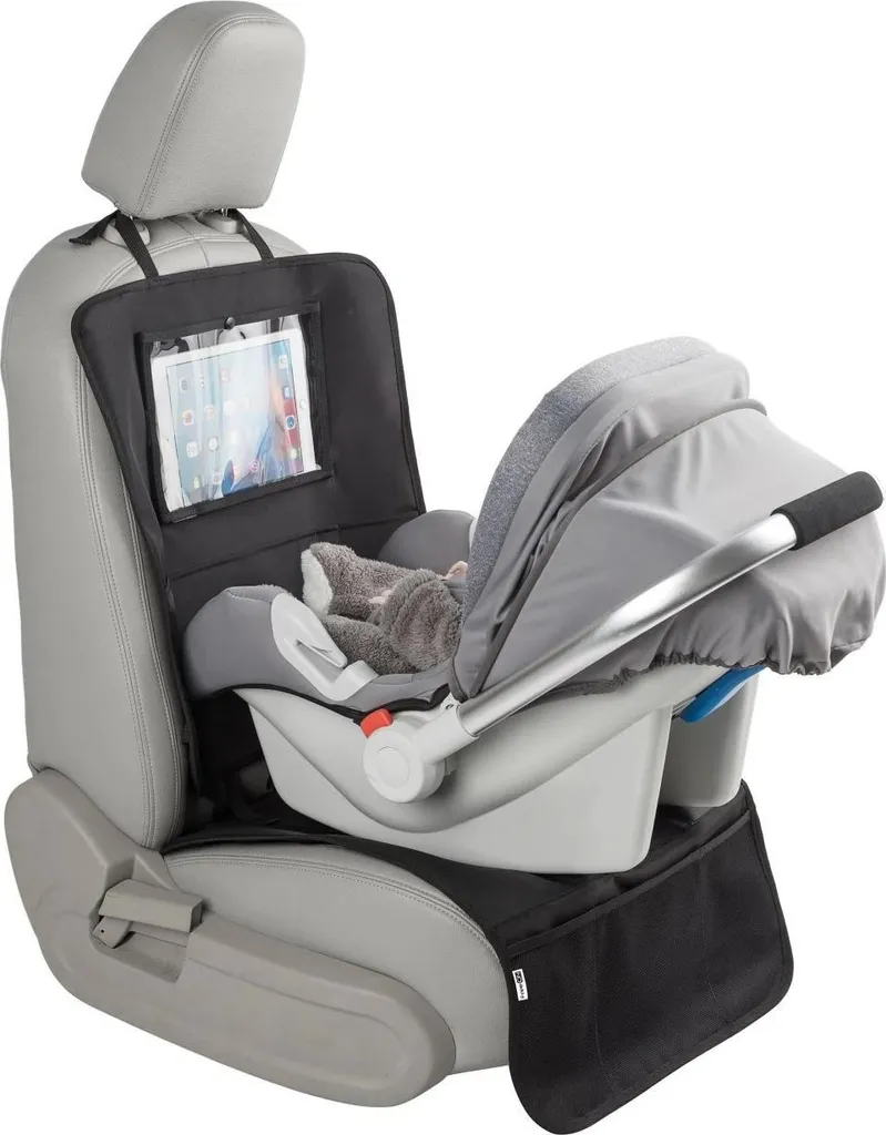 Protection de siège de voiture 3in1 FreeON avec fixation ISOFIX noire
