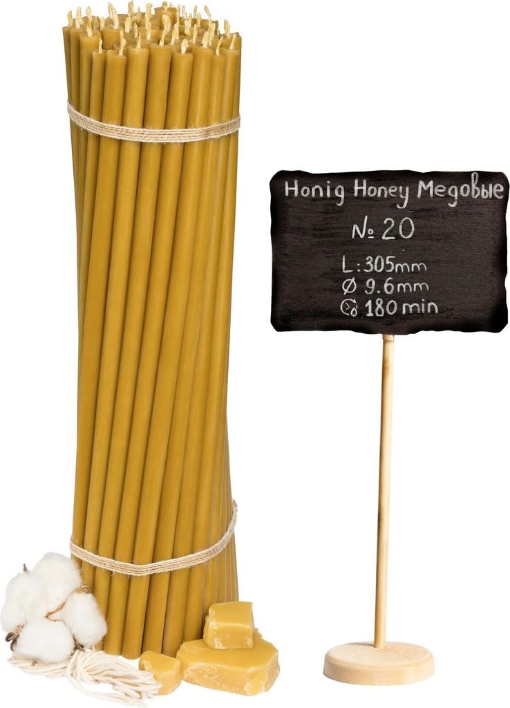 Paquet de 50 bougies Diveevo N20, longueur 30,5 cm, durée Image du produit 
