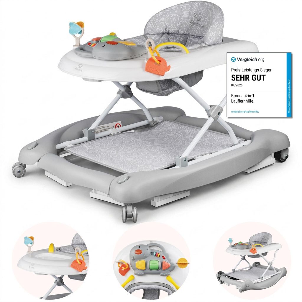 BRONEA® 5-in-1 Lauflernhilfe Babywalker | Gehfrei Produktbild 