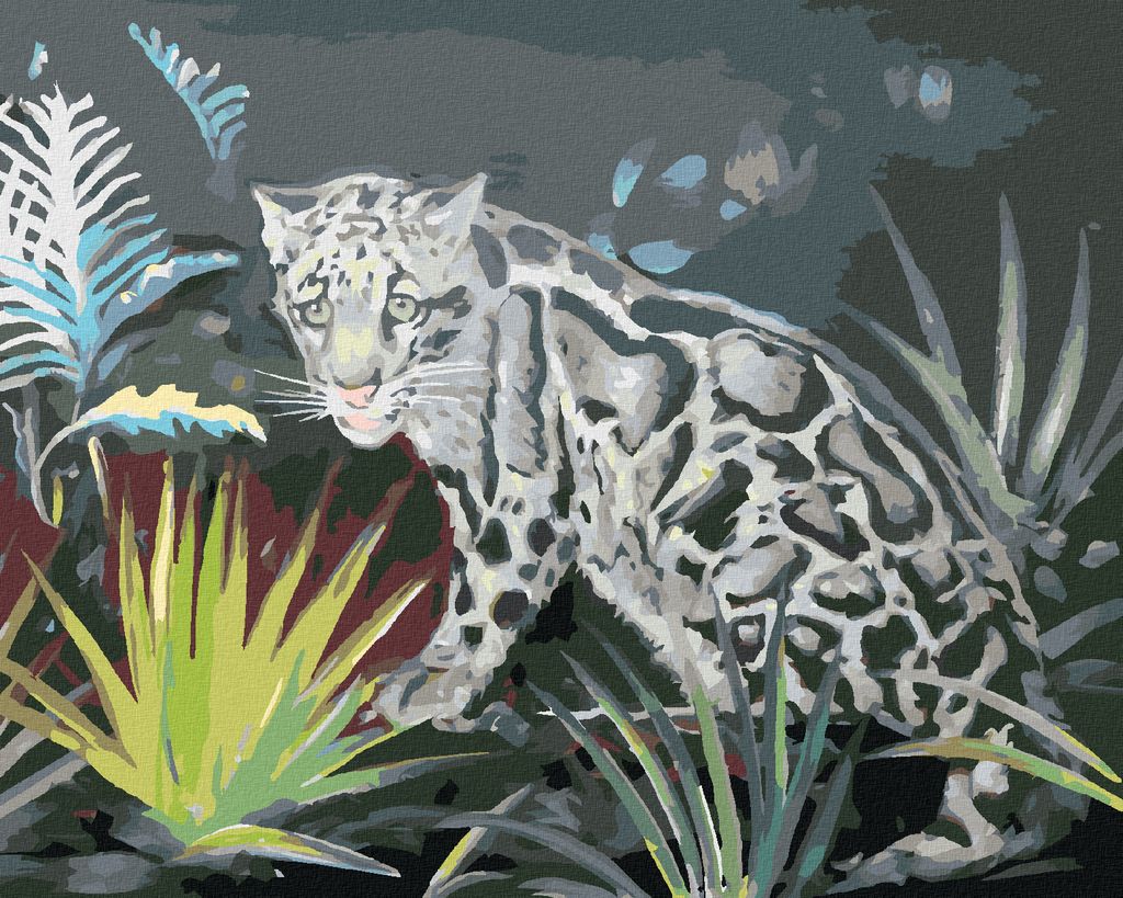 Zuty - Malen nach Zahlen - TRAURIGER LEOPARD (D. RUSTY RUST), 40x50 cm, ohne Keilrahmen