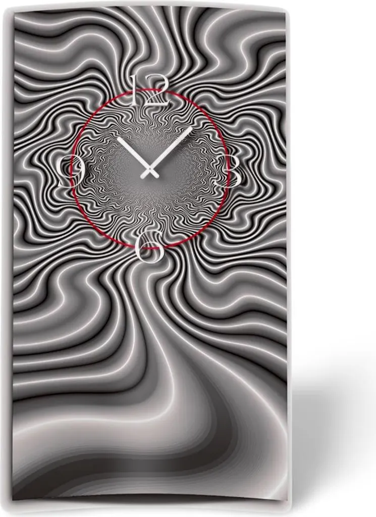 Orologio da Muro Dixtime 3D-0243 Grigio Moderno | No Ticchettio