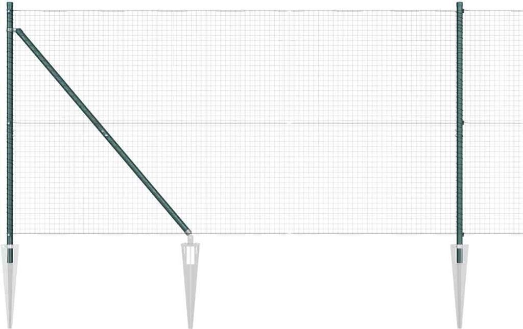 Best Möbel Zaunpfosten Grün 10x1,2 m (25x25 mm Maschen) Stahl und PVC - Metallzäune2026 727883