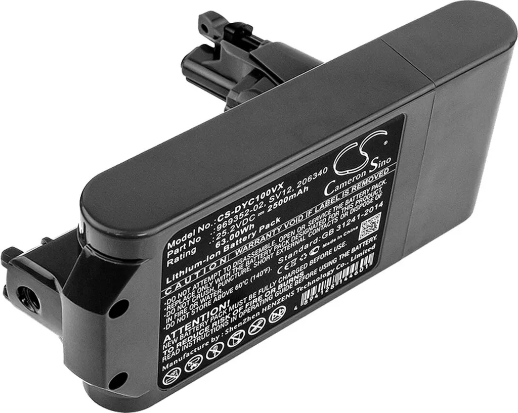 Batterie Li-ion pour Dyson V10 avec protection thermique intelligente