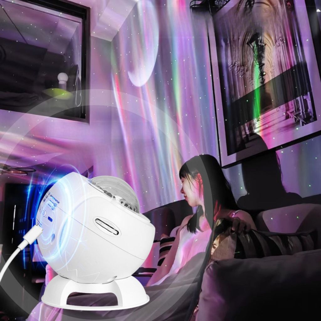 Sternenhimmel Projektoren, Sternenhimmel Projektor Kinder, 360°-Drehung, Sternenprojektor, mit Fernbedienung, Galaxy Projector, 10 Arten Polarlich...