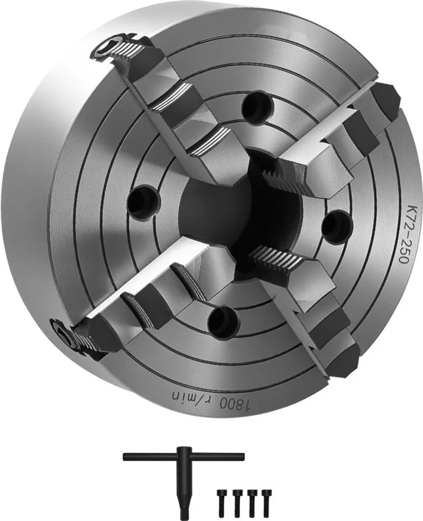 Mandrin de tournage 4 mors φ250mm robuste pour perceuse et fraiseuse