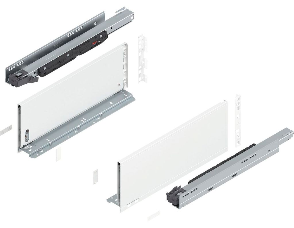 Blum Legrabox pure H C Schubladenschienen Set | 1 Paar, 70kg 450mm | Tip On Vollauszug, seidenweiß